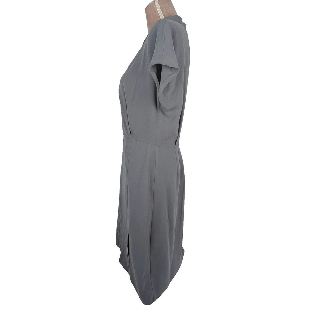 MM LaFleur 8 Adelaide Dress Gray Minimalist Office Business Travel Sheath Modest - Picture 8 of 13